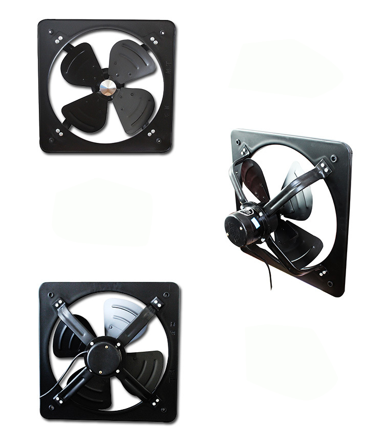 軸流式排風(fēng)扇正面、側(cè)面、反面圖