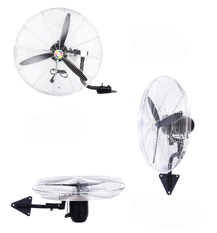 220V強力工業掛壁排風扇正面、側面、反面圖