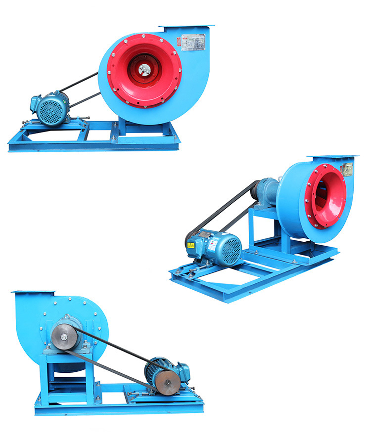 Y5-47型高效離心風機正面、側面、背面圖