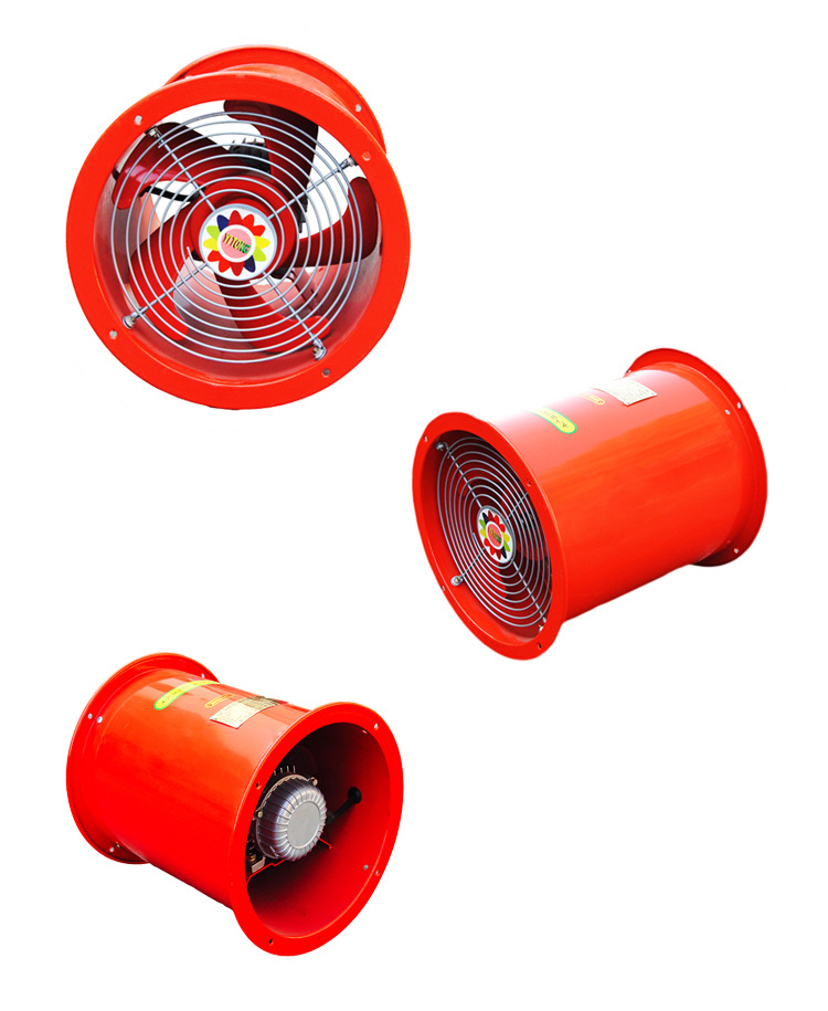 高溫軸流通風機正面、側面、背面圖