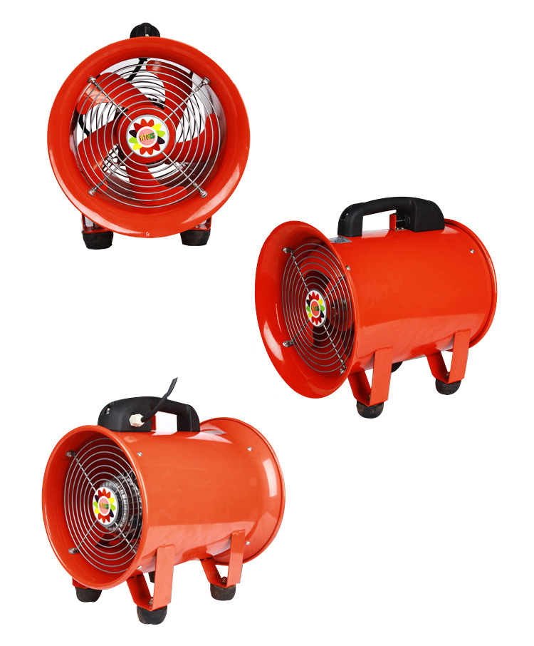 高溫軸流通風機正面、側面、背面圖