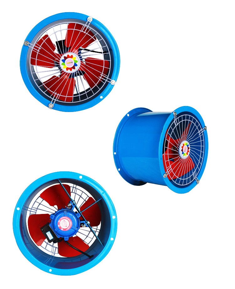 12寸管道式通風(fēng)機正面、側(cè)面、背面圖