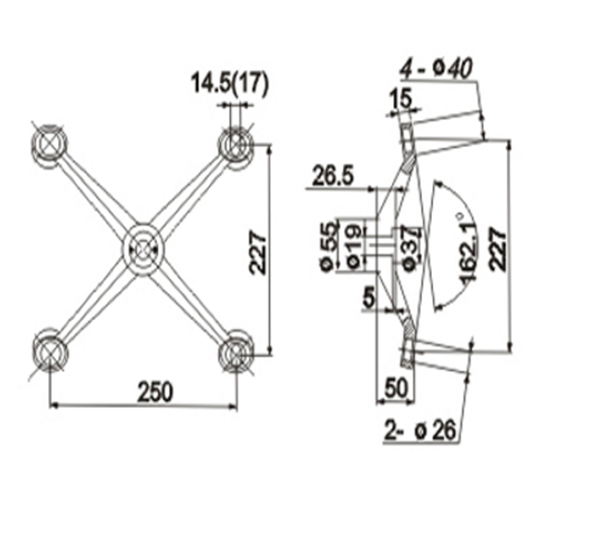 點(diǎn)支式幕墻配件產(chǎn)品圖