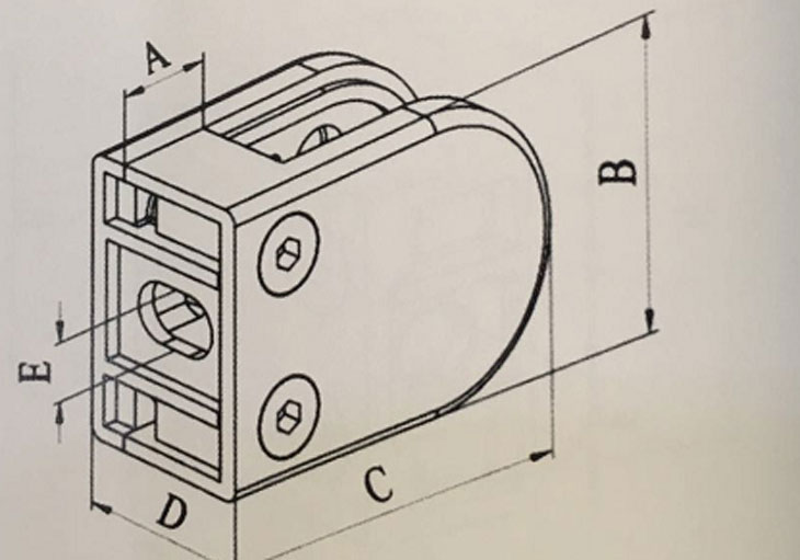 40*63平底 玻璃夾結構圖