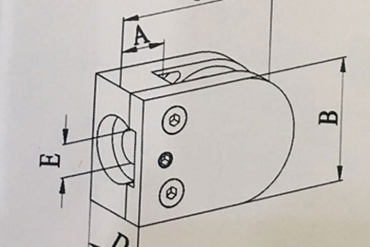 平底R45*63 玻璃夾  結構圖