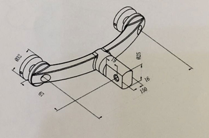雙邊玻璃爪結構圖