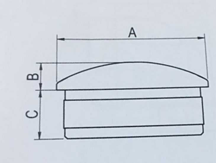 弧面管帽結構圖