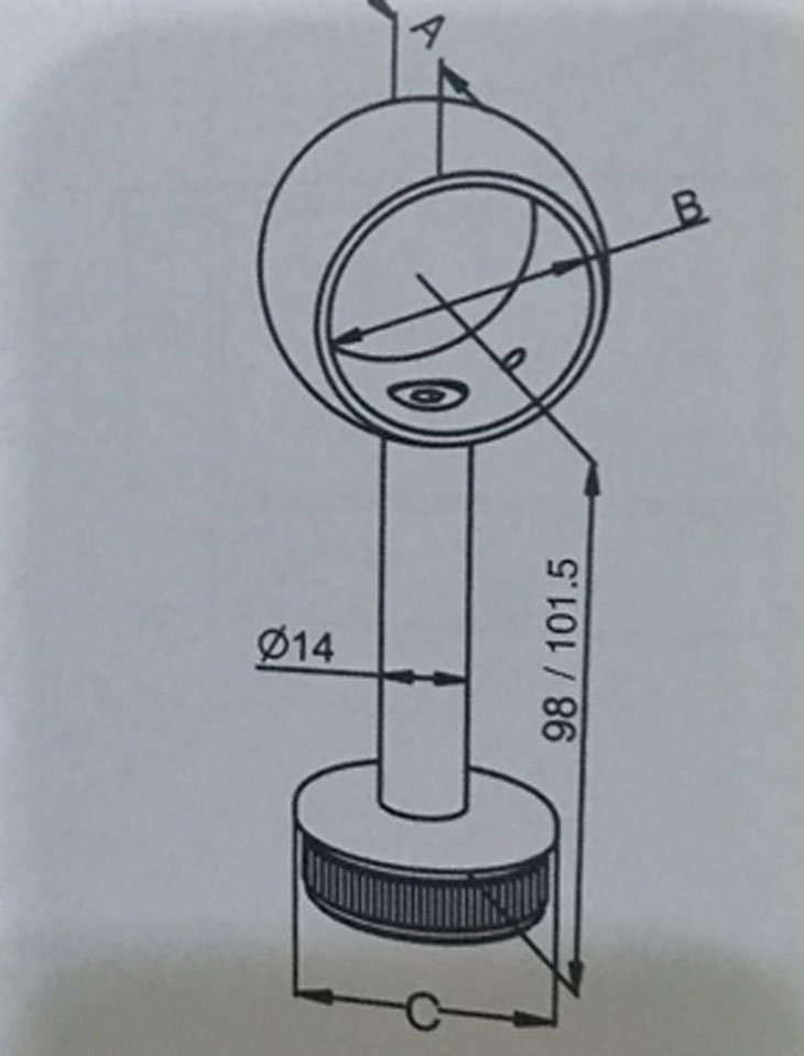 圓環 平面管托結構圖