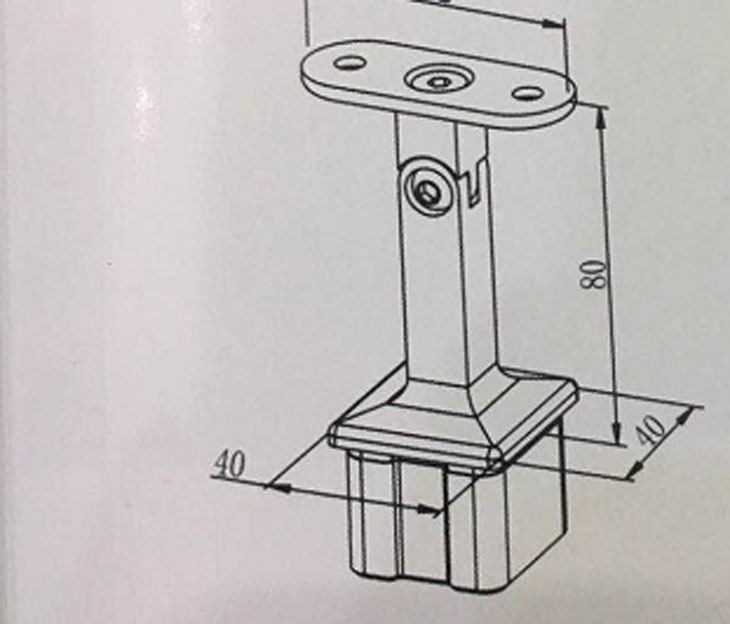 可調高度管托結構圖