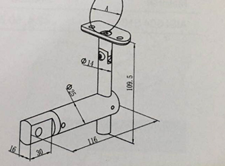 可調高度管托結構圖