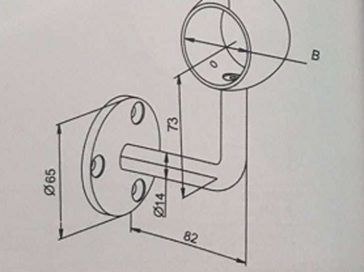 圓環扶手托架結構圖