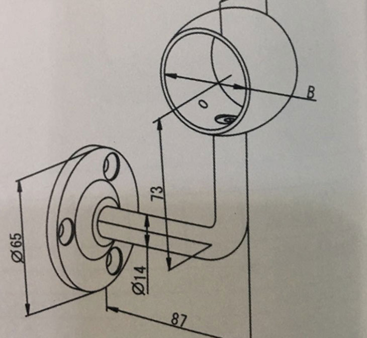 圓環(huán)扶手 墻座結(jié)構(gòu)圖