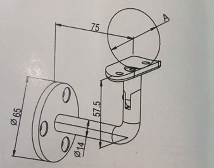 扶手托架結構圖