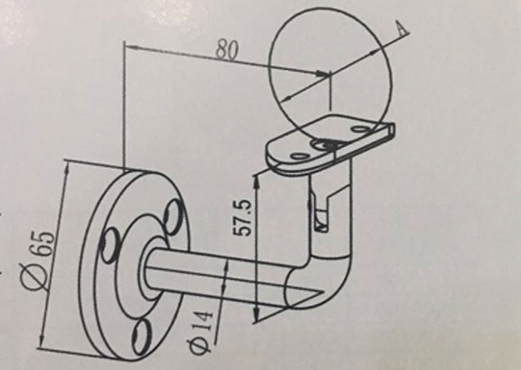 扶手 托架結構圖