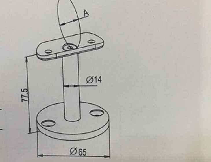 不銹鋼 扶手結(jié)構(gòu)圖