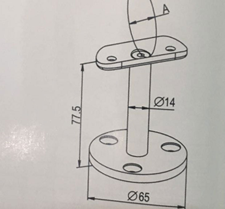180扶手墻座結構圖
