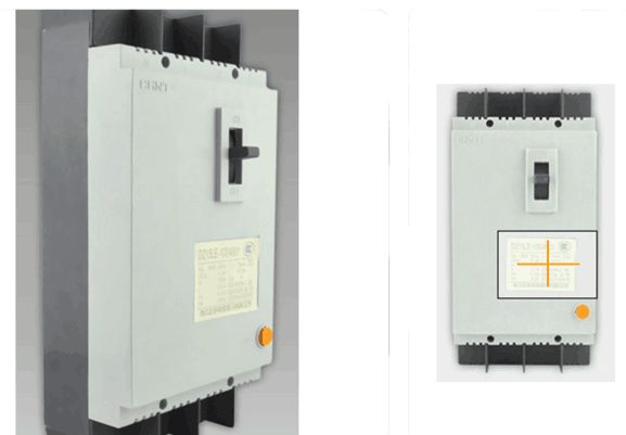 漏電保護器側面、正面圖